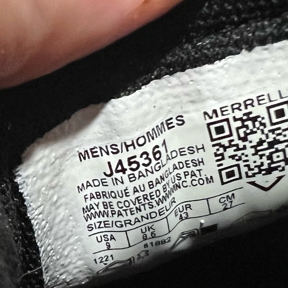 Merrell Men's size 9 Black Slip-On Shoes, no-slip shoes, work shoes, EUC, casual - Picture 3 of 6